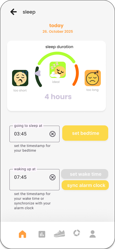 App illustration showing mood and sleep tracking